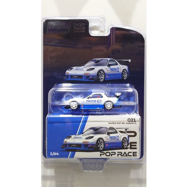 画像1: POP RACE 1/64 Mazda RX-7 (FD3S) Blue/White