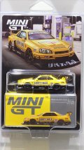 MINI GT 1/64 Nissan LB-ER34 Super Silhouette Skyline Sport Yellow (RHD) [Blister Packaging]