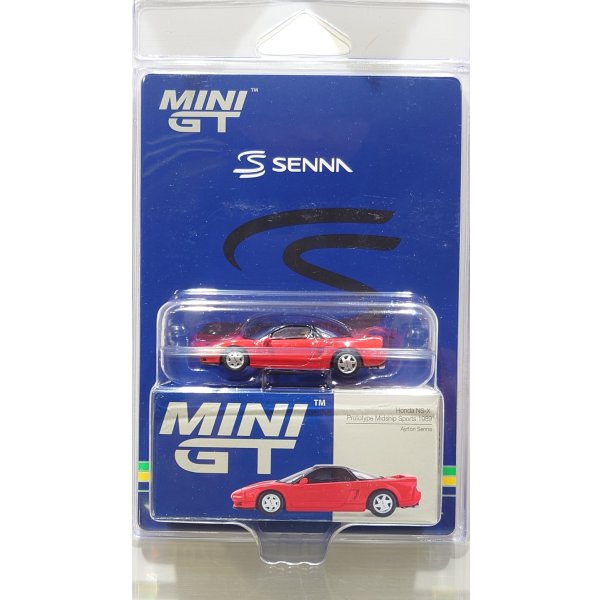 画像1: MINI GT 1/64 Honda NS-X Prototype Mid-ship Sports 1989 with Ayrton Senna Figure (LHD) [Blister Packaging]