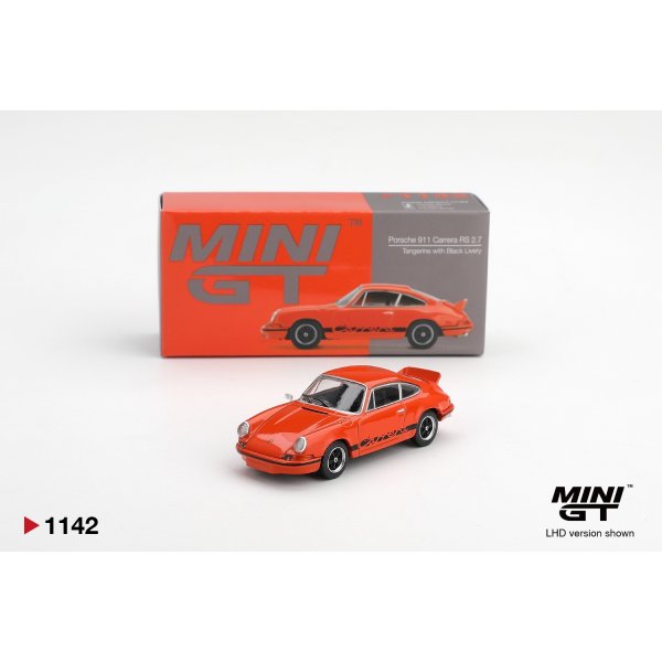 画像1: MINI GT 1/64 Porsche 911 Carrera RS 2.7 Tangerine/Black Livery (RHD)