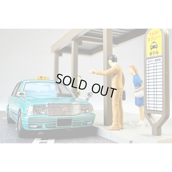 画像6: TOMYTEC 1/64 Diorama Collection #CarSnap 04c Taxi Stand (with Toyota Crown Sedan)