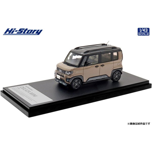 画像2: Hi Story 1/43 Mitsubishi Delica Mini (2025) Sand Beige Pearl x Black Mica