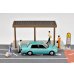 画像2: TOMYTEC 1/64 Diorama Collection #CarSnap 04c Taxi Stand (with Toyota Crown Sedan) (2)