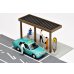 画像1: TOMYTEC 1/64 Diorama Collection #CarSnap 04c Taxi Stand (with Toyota Crown Sedan) (1)