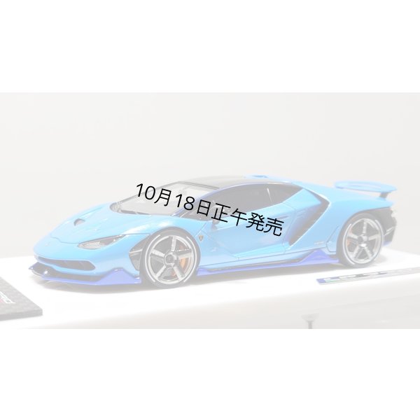 画像2: EIDOLON 1/43 Lamborghini Centenario LP770-4 2016 Rear Wing up Azzurro Pearl Limited 32 pcs.