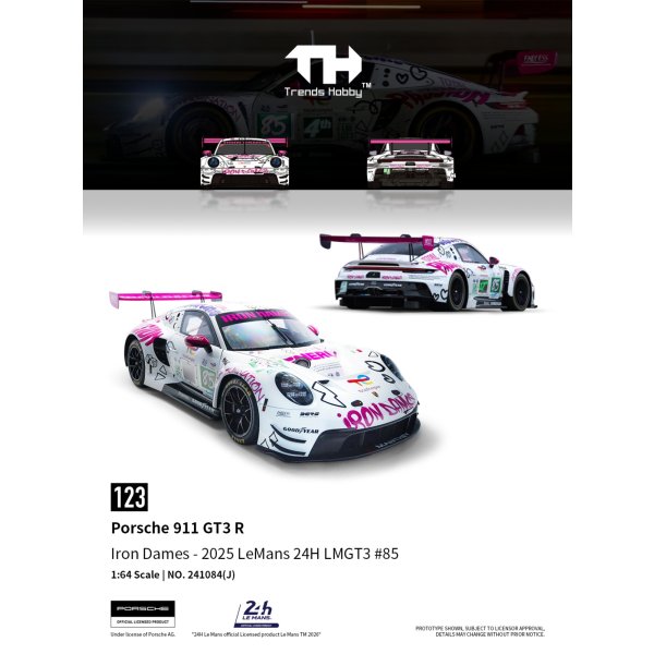 画像1: Tiny Trends Hobby 1/64 Porsche 911 GT3 R LeMan 24H 2025 #85
