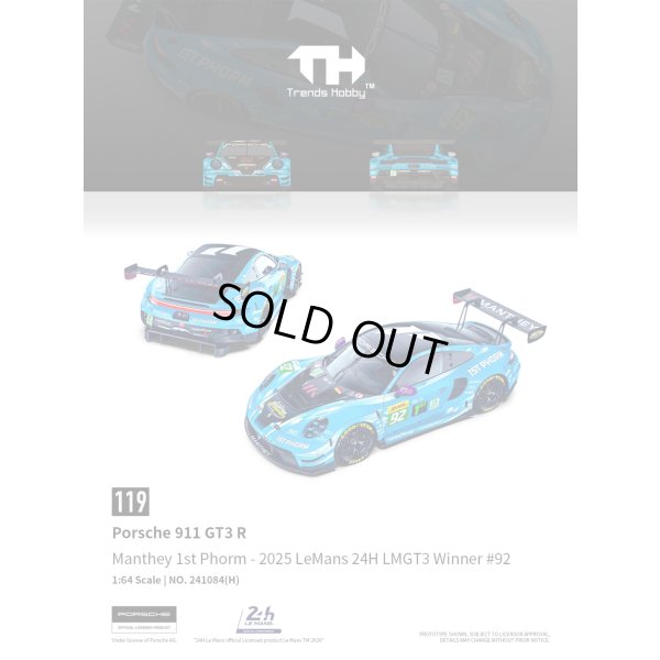 画像1: Tiny Trends Hobby 1/64 Porsche 911 GT3 R LeMan 24H 2025 #92
