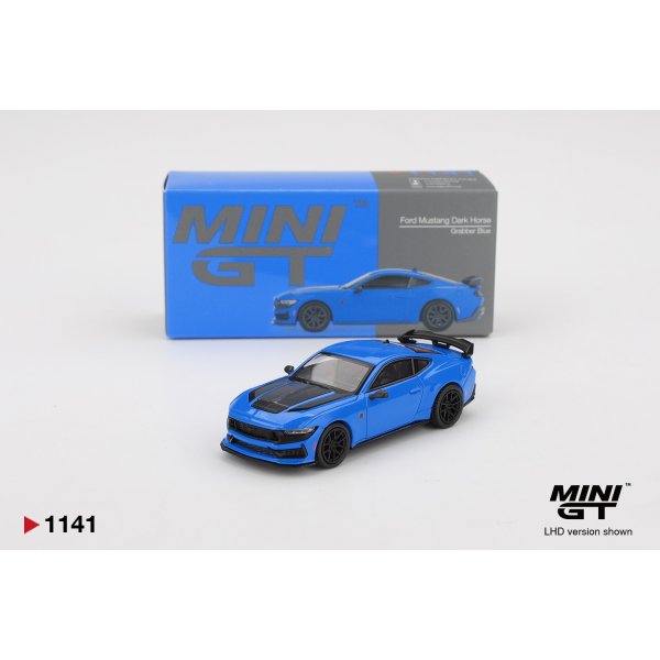 画像1: MINI GT 1/64 Ford Mustang Dark Horse 2024 Grabber Blue (RHD)