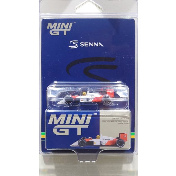画像1: MINI GT 1/64 McLaren MP4/4 1988 Japanese Grand Prix Winner #12 Ayrton Senna [Blister Packaging]