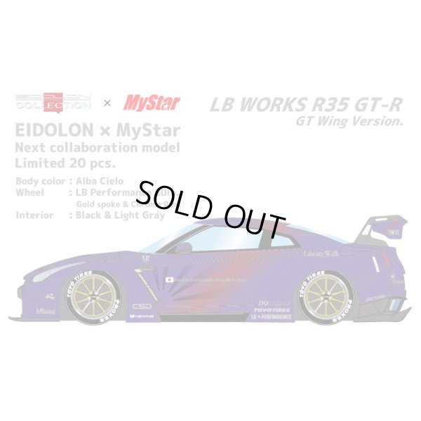 画像4: EIDOLON × MyStar 1/43 LB WORKS R35 GT-R GT Wing Alba Cielo ver. Limited 20 pcs.