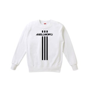 画像: AXELLWORKS Logo&3Line スウェット WHITE