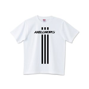 画像: AXELLWORKS Logo&3Line Tシャツ WHITE