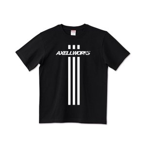 画像: AXELLWORKS Logo&3Line Tシャツ BLACK