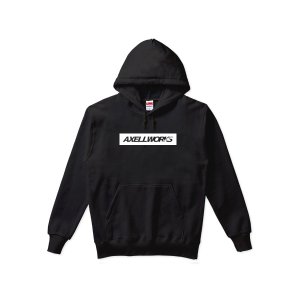 画像: AXELLWORKS BOX logo スウェットパーカー BLACK