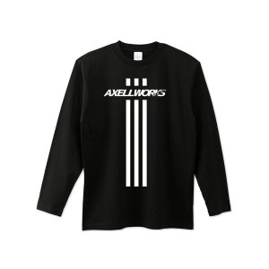 画像: AXELLWORKS Logo&3Line ロングTシャツ BLACK