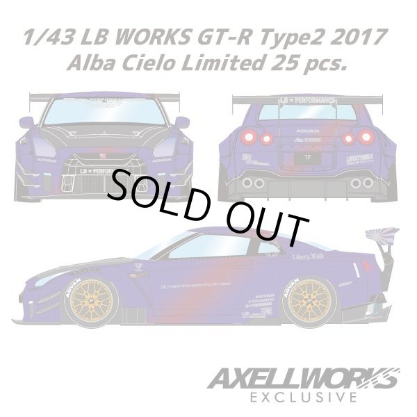 画像3: EIDOLON 1/43 LB WORKS GT-R Type2 2017 -Exclusive for AXELLWORKS-  Limited 25 pcs. Alba Cielo  (3)