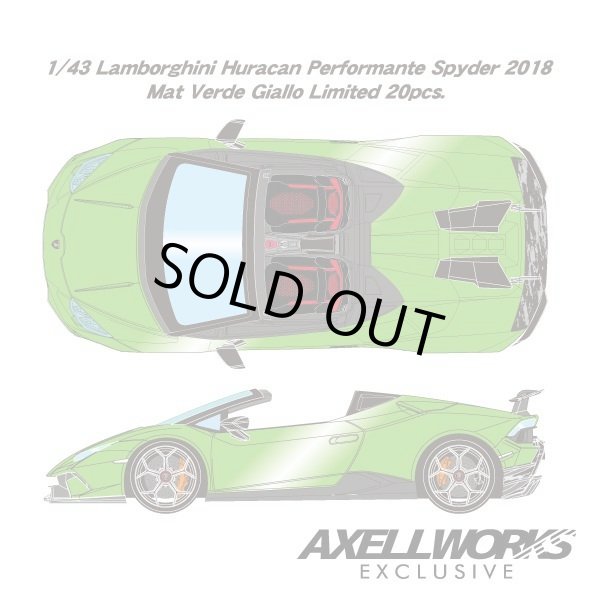画像4: EIDOLON 1/43 Lamborghini Huracan Performante Spyder 2018 Mat Verde Giallo Limited 20pcs. (4)