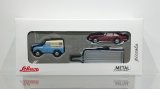 画像: Schuco piccolo Land Rover Series III with car-trailer and Aston Martin DB5 "British Car Service"