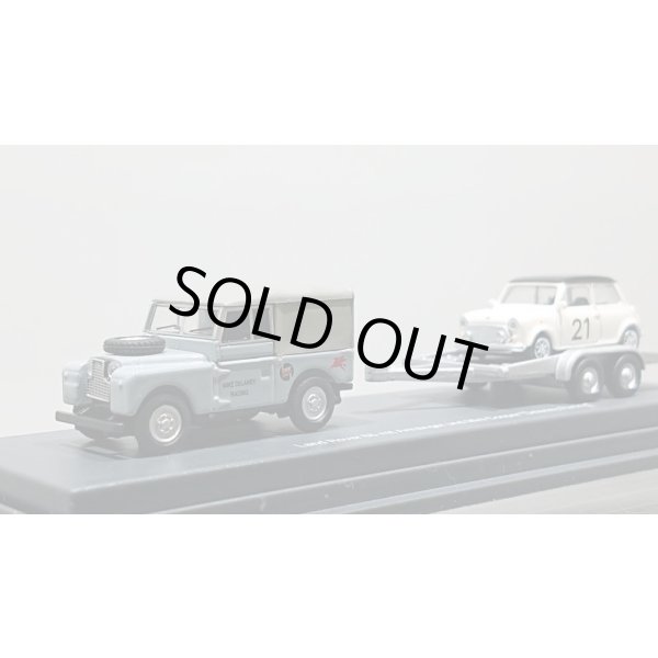画像1: Schuco 1/87 Land Rover 88 mit Anhanger und Mini Cooper "Delaney Racing" (1)