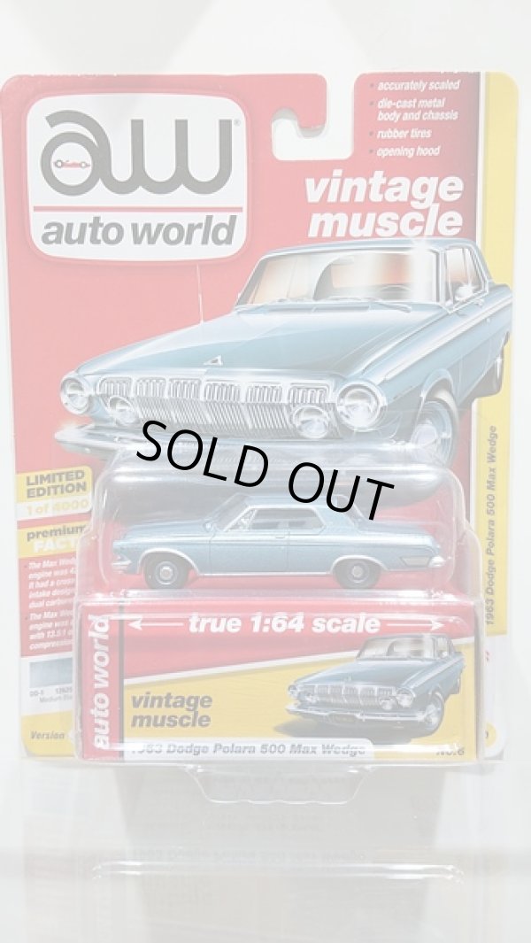 画像1: auto world 1:64 '63 Dodge Polara 500 Max Wedge Medium Blue (1)