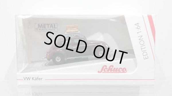 画像1: Schuco 1/64 VW Kafer schwarz Dachtrager (1)