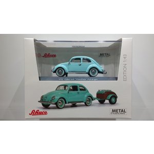 画像: Schuco 1/43 VW Kafer mit "Westfalia" Anhanger
