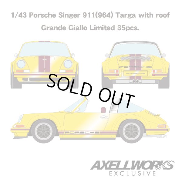 画像5: VISION 1/43 Singer Porsche 911(964) Targa with roof Grande Giallo Pearl Limited 35pcs.  (5)