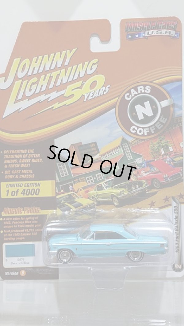 画像1: Johnny Lightning 1:64 Muscle Cars USA - Release 20-B '63 Ford Galaxie 500 Peacock Blue (1)