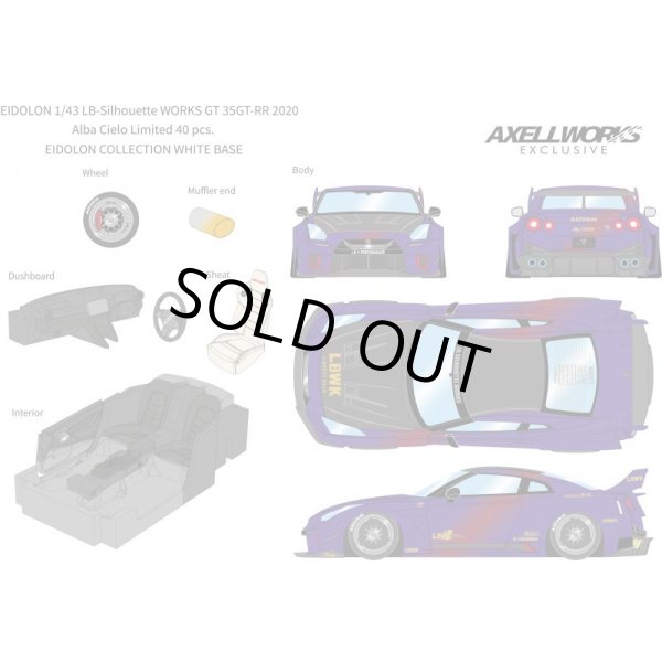 画像5: EIDOLON 1/43 LB-Silhouette WORKS GT 35GT-RR 2020 Alba Cielo Limited 40 pcs. (5)