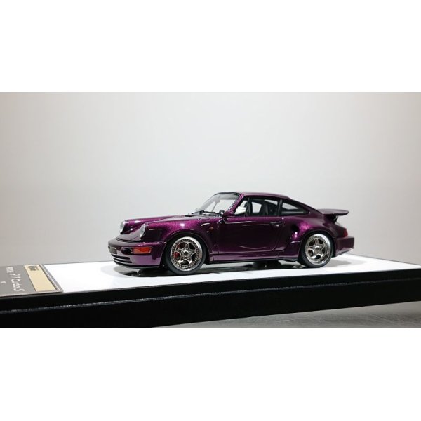 画像1: VISION 1/43 Porsche 911 (964) Turbo S Light Weight 1992 Amethyst metallic (Black / Gray Interior) (1)