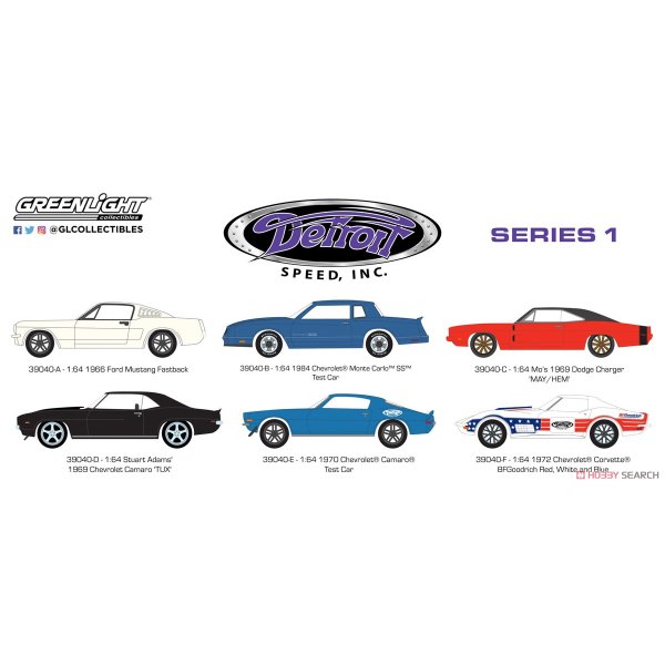 画像1: GREEN LiGHT 1/64 Detroit Speed, Inc. Series 1 (1)
