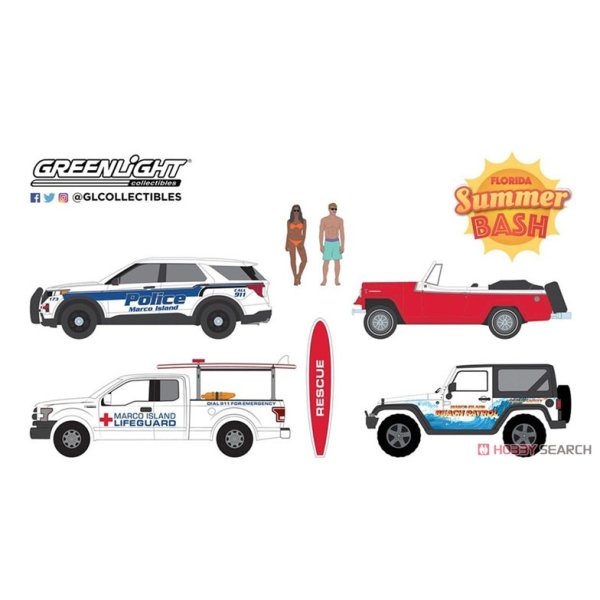 画像2: GREEN LiGHT 1/64 Multi-Car Dioramas - Marco Island, Florida Summer Bash (2)