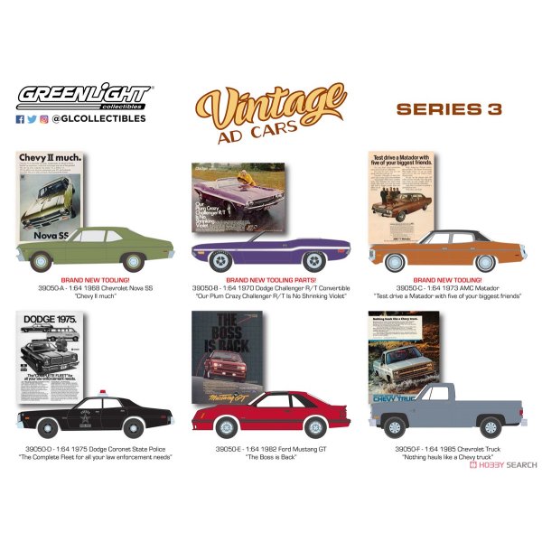 画像1: GREEN LiGHT 1/64 Vintage Ad Cars Series 3 (1)