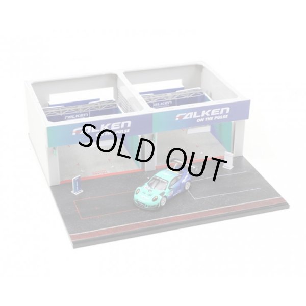 画像3: Tarmac Works 1/64 Pit Garage Diorama - FALKEN + Porsche 911 GT3 R (991) (3)
