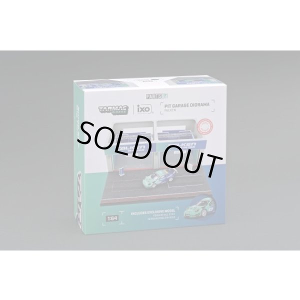 画像2: Tarmac Works 1/64 Pit Garage Diorama - FALKEN + Porsche 911 GT3 R (991) (2)