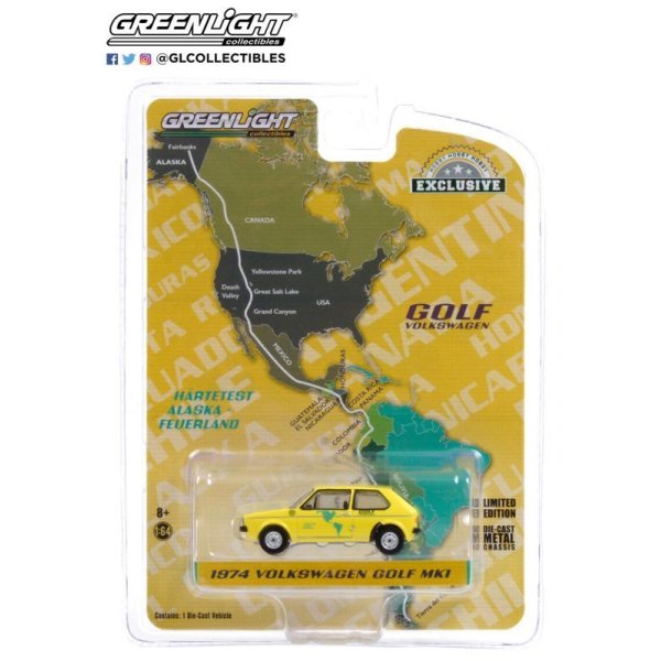 画像1: GREEN LiGHT EXCLUSIVE 1/64 1974 Volkswagen Golf Mk1 Hartetest Alaska-Feuerland Argentina Car #1 (1)
