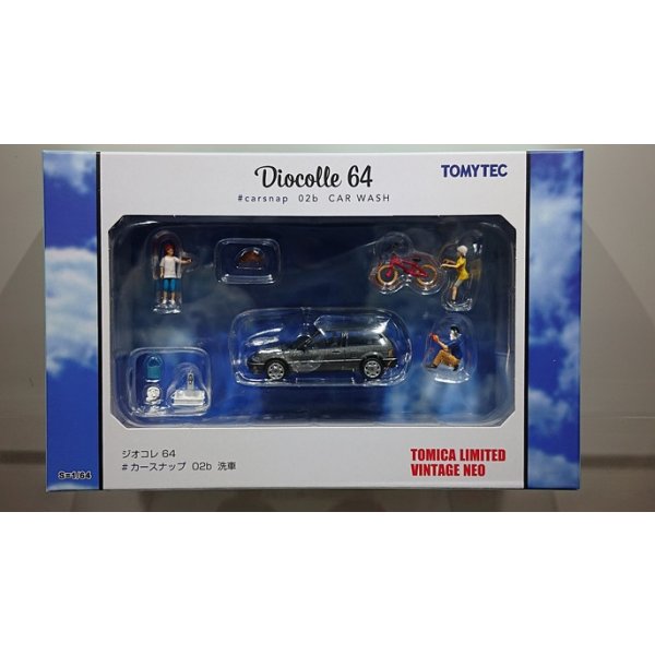 画像1: TOMYTEC 1/64 Diorama Collection 64 # Car Snap 02b 洗車 (1)