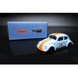 画像3: Tarmac Works 1/64 Volkswagen Beetle Blue / Orange Low Ride Height (3)