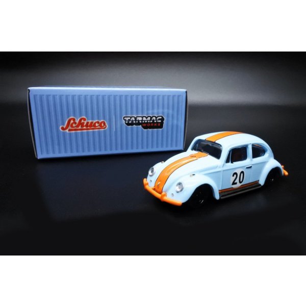 画像3: Tarmac Works 1/64 Volkswagen Beetle Blue / Orange Low Ride Height (3)