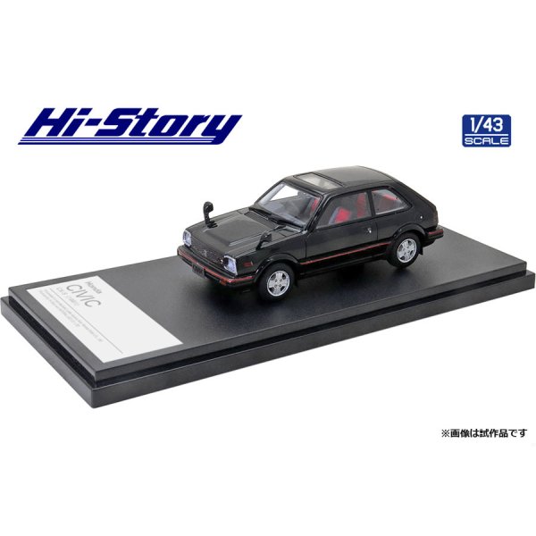 画像2: Hi Story 1/43 1/43 Honda CIVIC CX-S (1981) Black (2)