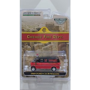 画像: GREEN LiGHT EXCLUSIVE 1/64 1969 Ford Club Wagon Ambulance - Chicago Fire Department