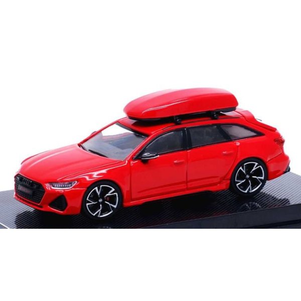 画像2: CM MODEL 1/64 Audi RS 6 Avant Tango Red with Roof Box (2)