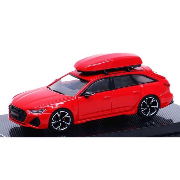 画像2: CM MODEL 1/64 Audi RS 6 Avant Tango Red with Roof Box (2)
