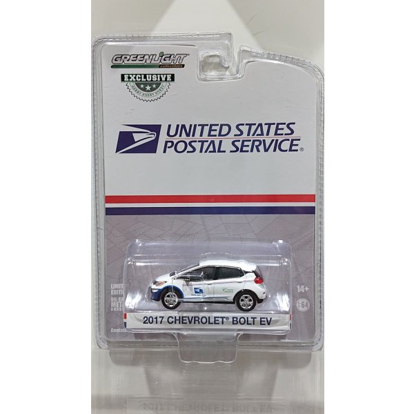 画像1: GREEN LiGHT EXCLUSIVE 1/64 2017 Chevrolet Bolt - United States Postal Service (USPS) "Powered by Electricity" (1)