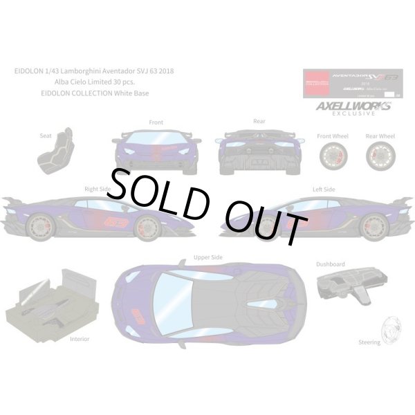 画像13: EIDOLON 1/43 Lamborghini Aventador SVJ 63 2018 Alba Cielo Limited 30 pcs. (13)