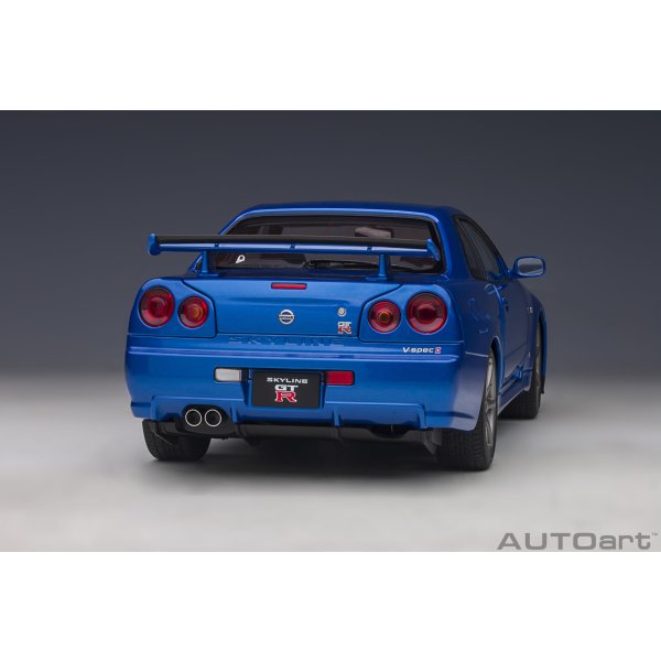 画像17: AUTOart 1/18 Nissan Skyline GT-R (R34) V-spec II (Bayside Blue) (17)