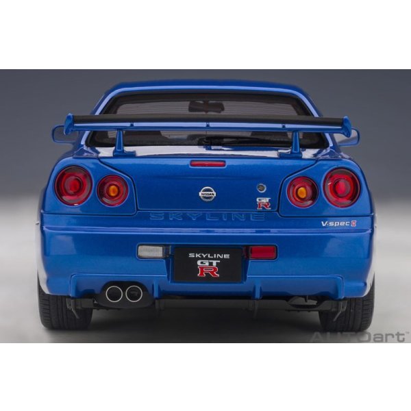 画像6: AUTOart 1/18 Nissan Skyline GT-R (R34) V-spec II (Bayside Blue) (6)