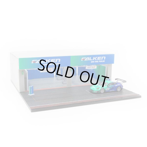 画像6: Tarmac Works 1/64 Pit Garage Diorama - FALKEN + Porsche 911 GT3 R (991) (6)