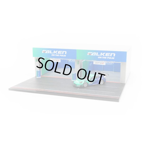 画像8: Tarmac Works 1/64 Pit Garage Diorama - FALKEN + Porsche 911 GT3 R (991) (8)