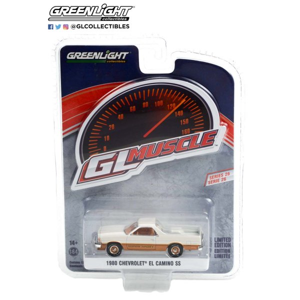 画像1: GREEN LiGHT 1/64 GreenLight Muscle Series 26 - 1980 Chevrolet El Camino SS - White and Gold (1)
